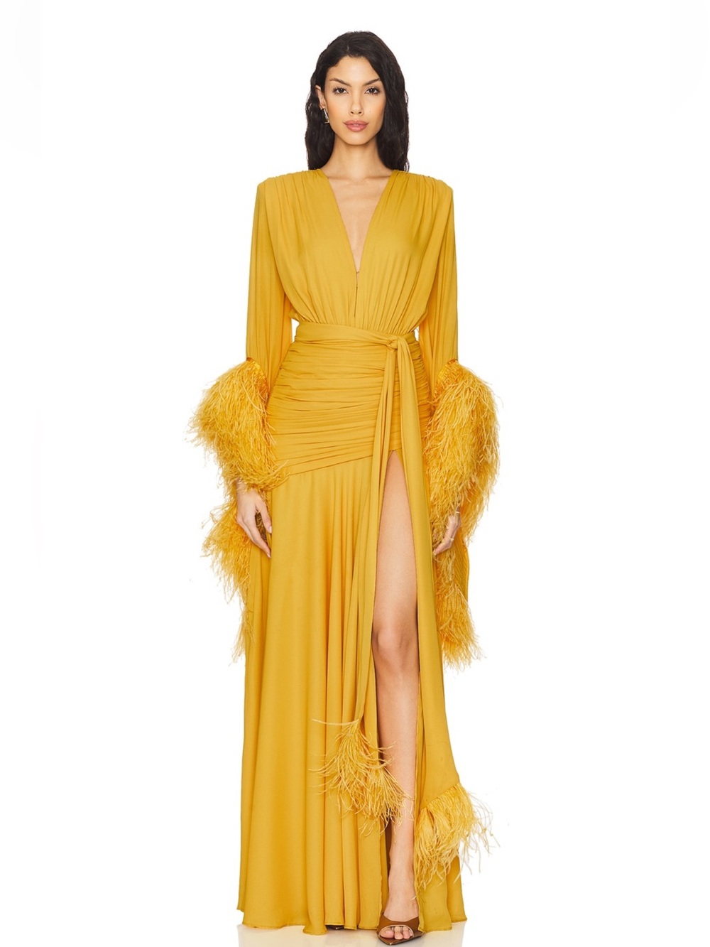 Bronx and banco geisha dress in mustard